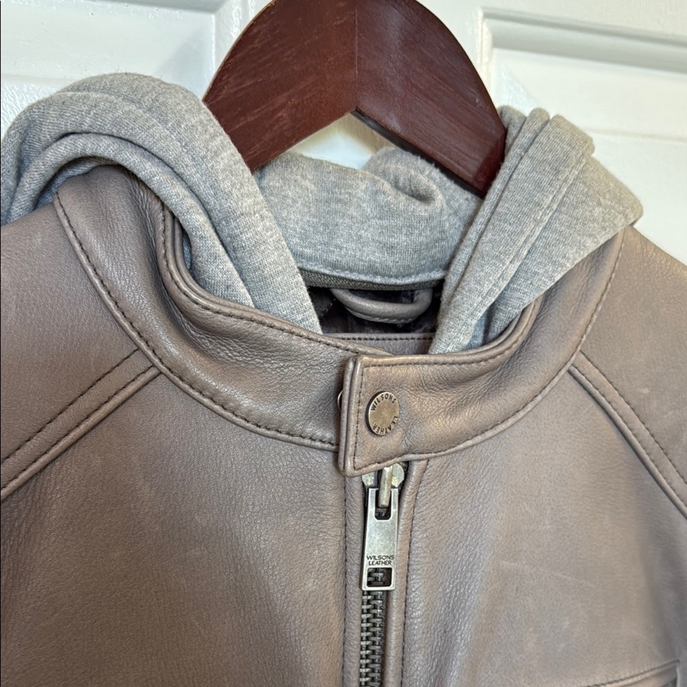 Wilsons Leather Jacket with Hoodie